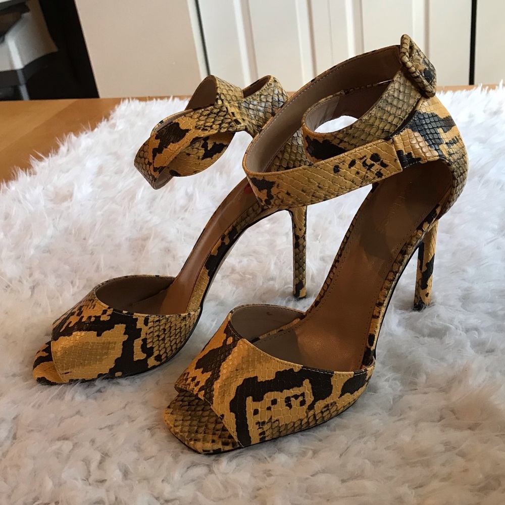 Express python pattern ankle strap heels - Picture 2 of 7